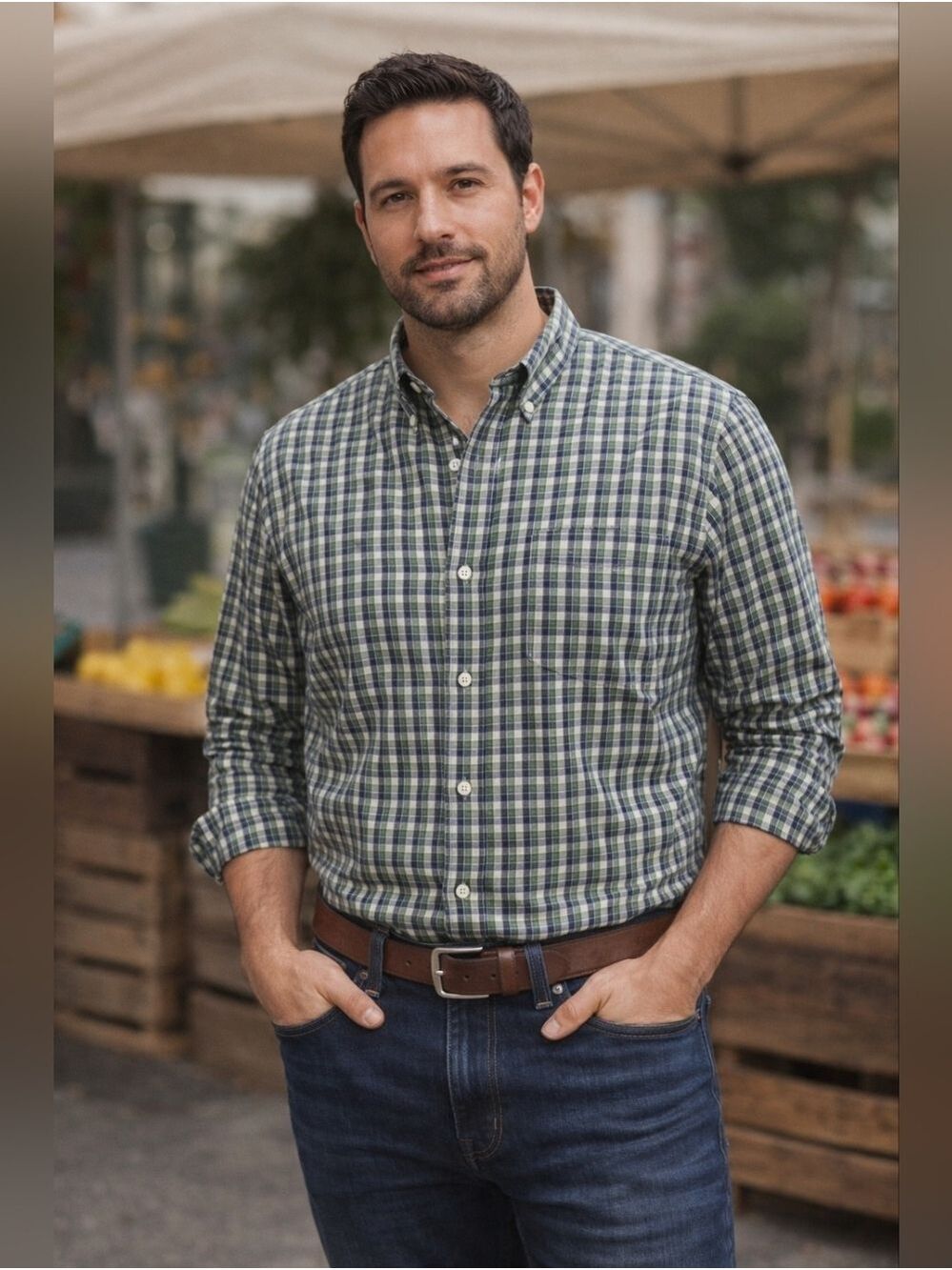 Abercrombie Plaid Shirt XL Preppy Americana Casual - Picture 6 of 9